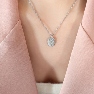 Rose Embossed Necklace