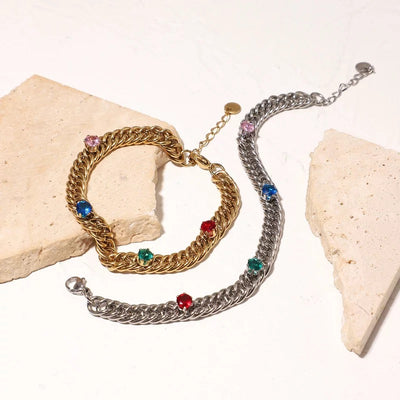 Ghalia Colorful Rhinestone Bracelet